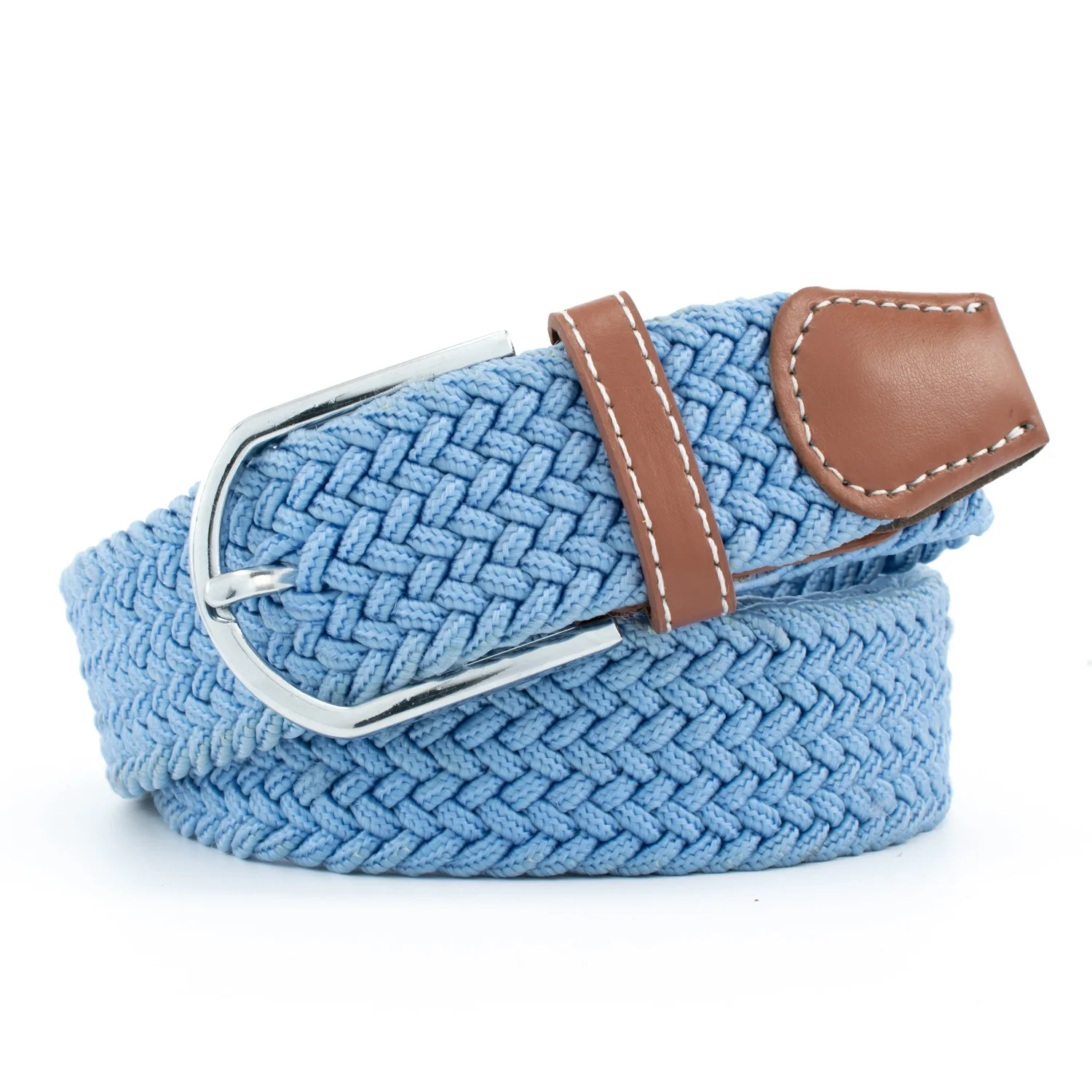 Lady Elastic Rope Braided Belt Casual Adjustable Women Stretch Jeans Belt No Hole