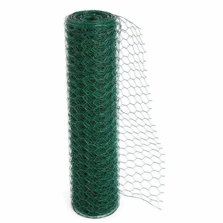 Green colour PVC coated hexagonal wire mesh chicken wire