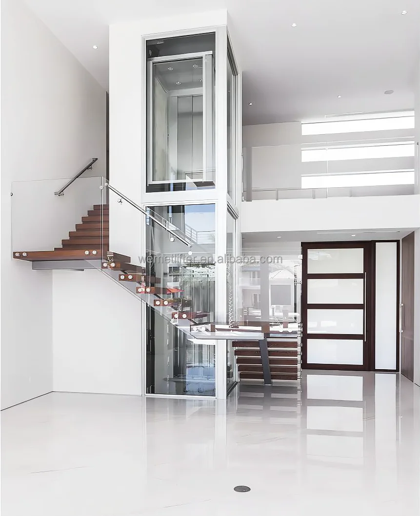 Hydraulic Lift Home Lift 3 floor Villa Elevator Small Size 220V 0.2m/s