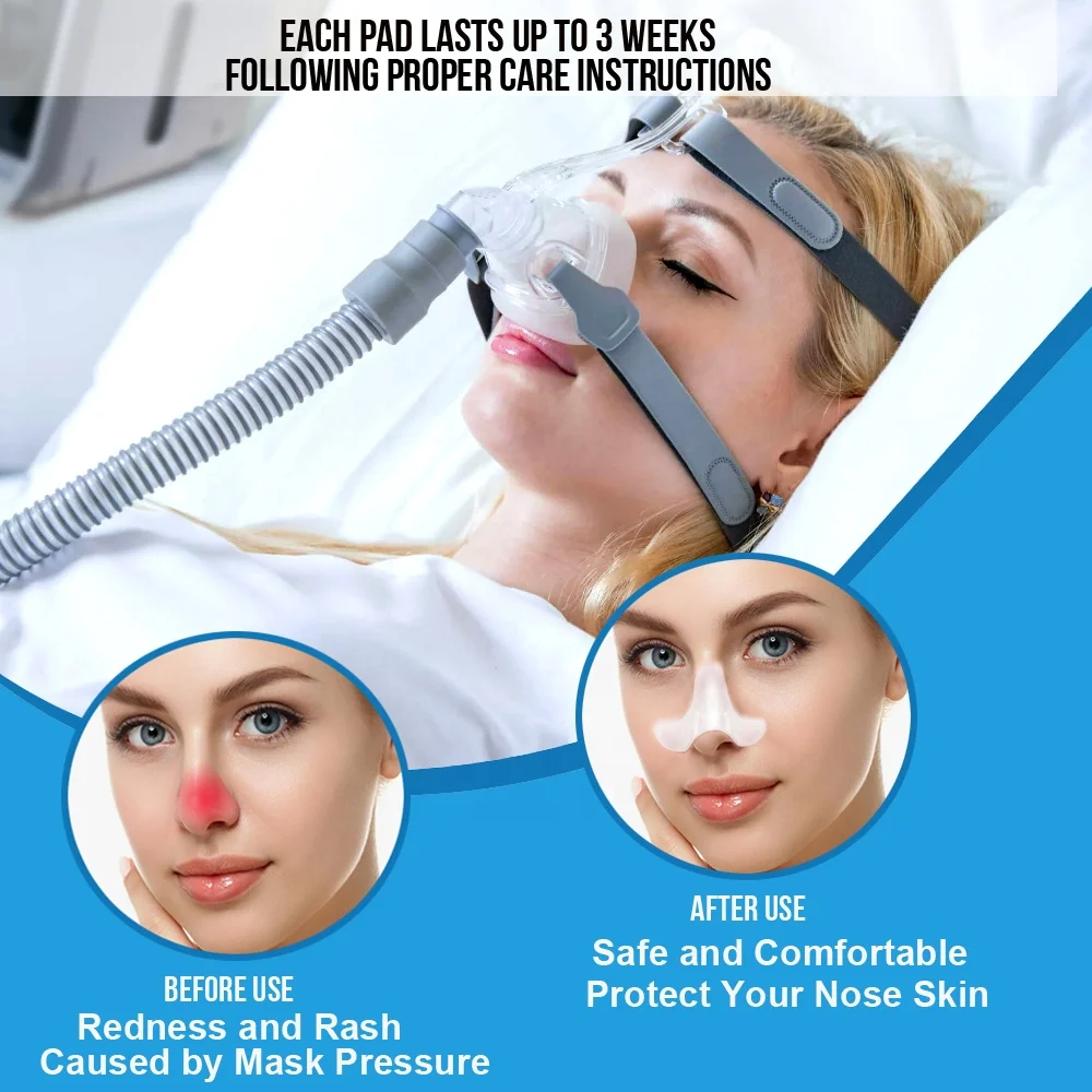 Gel Nasal Pads for CPAP Mask Nose Pads - CPAP Supplies - Silicone Sleep Apnea Mask Comfort Pad - CPAP Cushions for Masks