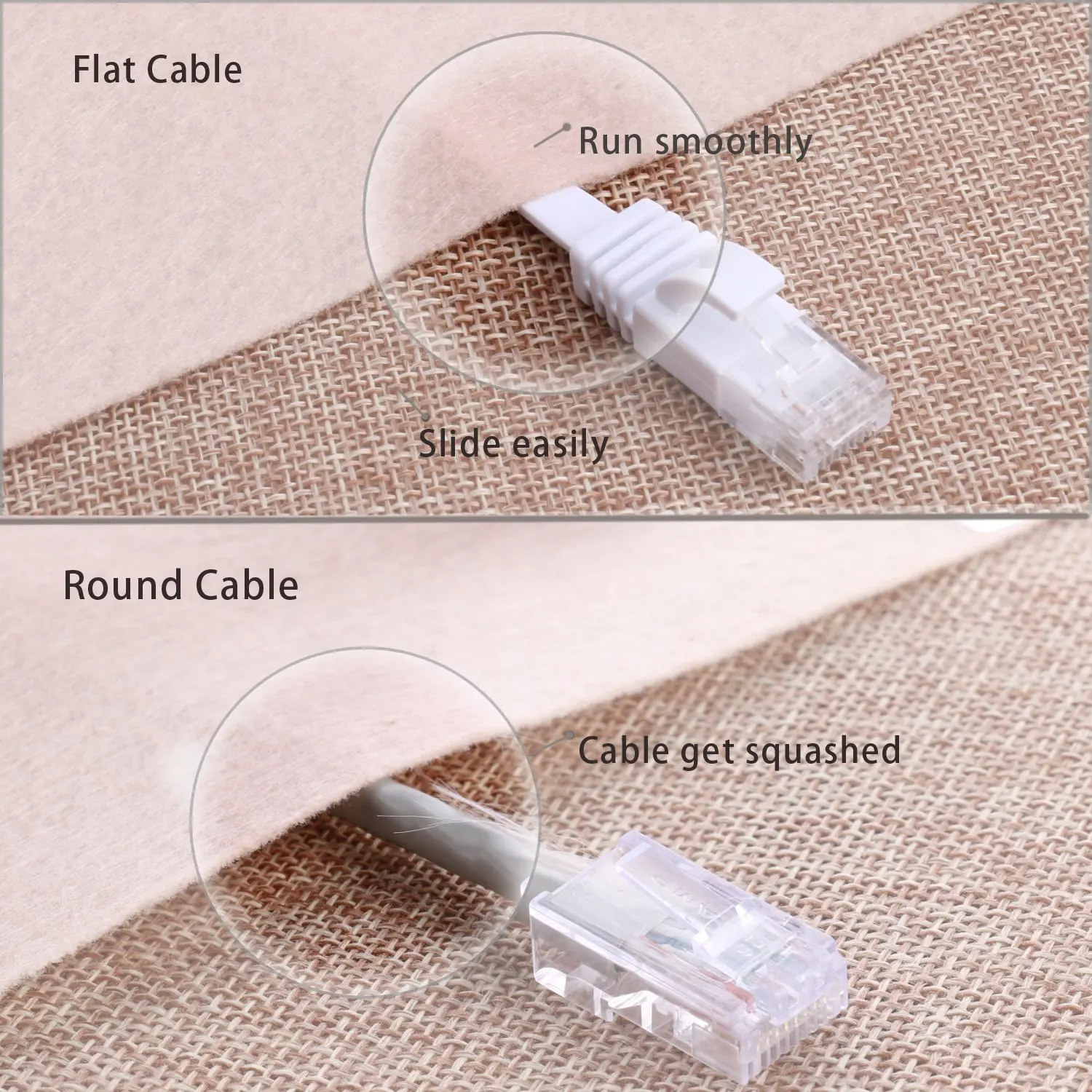 Manufacturer Flat Cat6 Ethernet Patch Cord STP 1000 Mbps Twisted Pair Cable RJ45 Connector For Wired Home And Office Networks