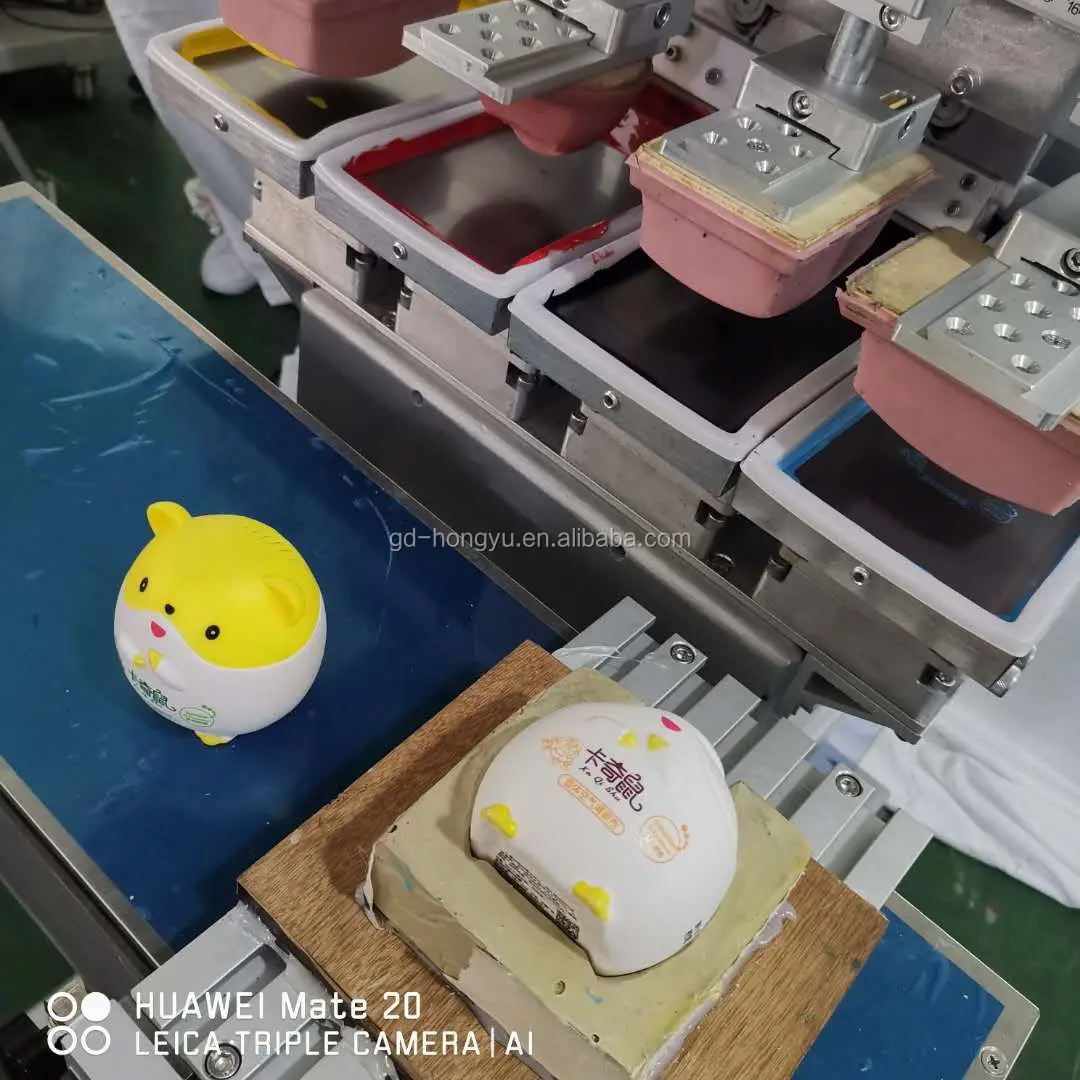 
P4S 4 color pad printer with shuttle 