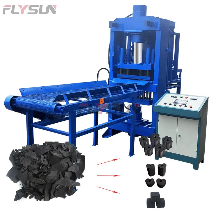 Best Selling Coal Powder Charcoal Briquette Making Machine Hemp Palm Olive Waste Biomass Charcoal Making Machine