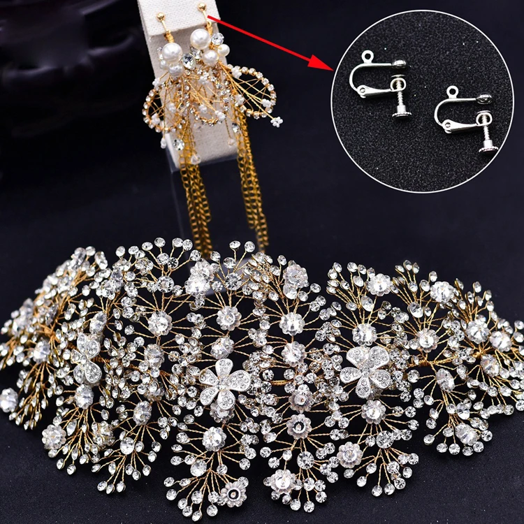 Wholesale Wedding bridal Headband Handmade hair Prom fancy Flower headband tiara crown