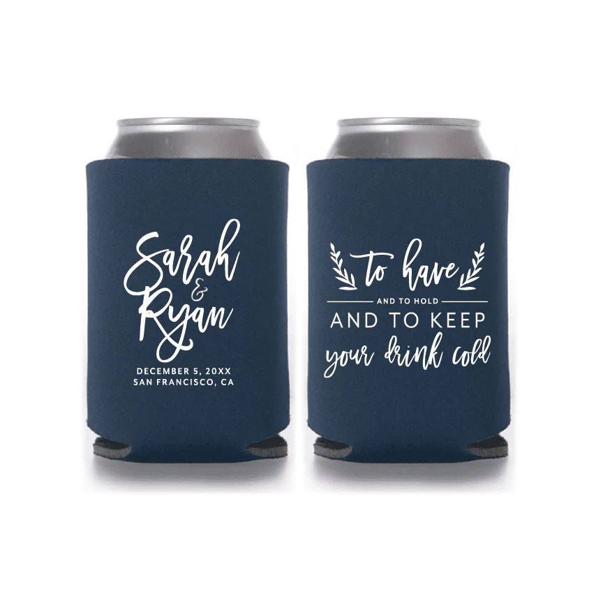 Wholesale Custom Neoprene Foam Custom Beer Can Koozy Insulated Neoprene Slim Can Cooler