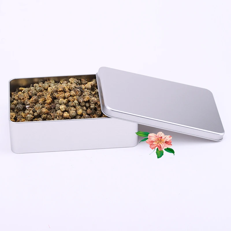 Manufacturer Custom Tinplate Box rectangular Flat Cover Tea tin box
