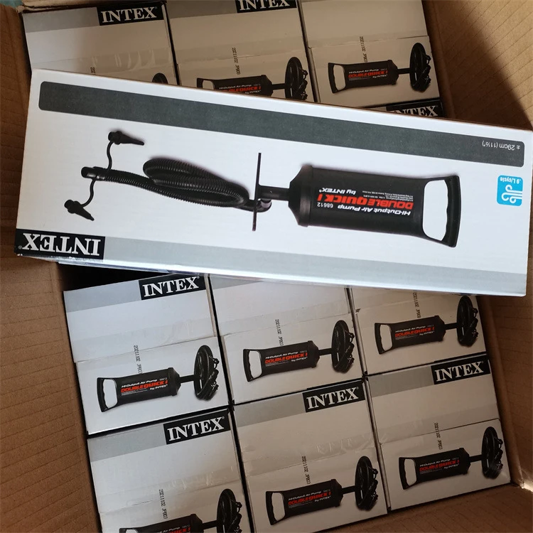 Small Inflator Intex Double Quick Hand Air Tube Pump for Swimming Pool Use Efficient and Convenient Handheld Inflatable Pump