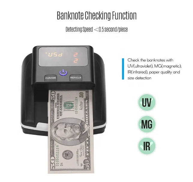 AL-130 Mini bill banknote detector currency detector bank counter design usd portable
