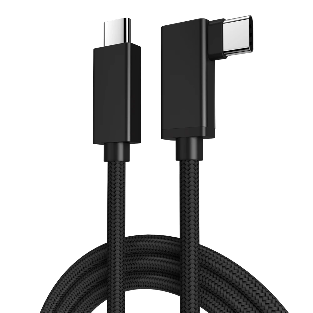 USB Cable Free Sample Customized USB3.2 Gen1 Type C to Type C Cable 90 degrees USB 3.2 OD5.5MM for VR 5M