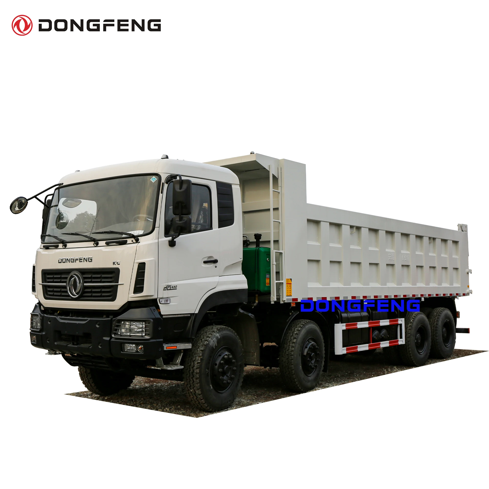 Dongfeng dump truck GVW 65 ton design installed Cummins 375 HP E2 engine 8x4 type dump tipper truck