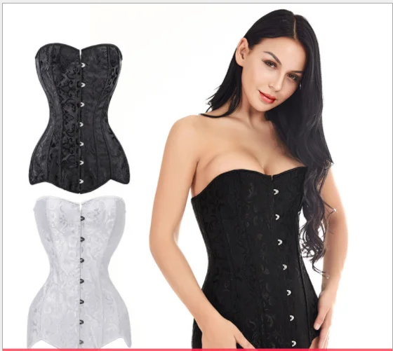 Женский корсет из синтетической кожи, со стальными косточками, большие размеры 6xl