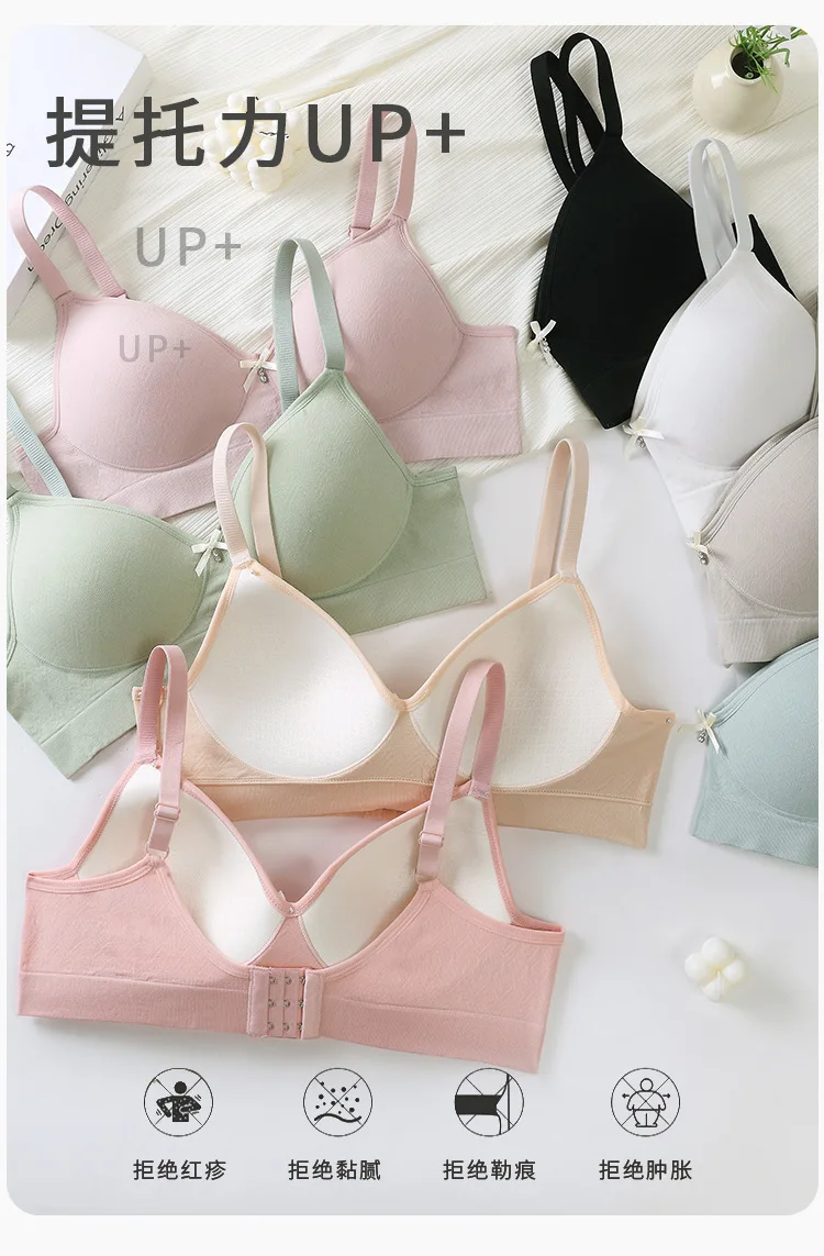 indian girl sexy tube top Back Buckle ladies tube bra and underwear seamless cotton Fixed cup tube top bra Briefs panties set