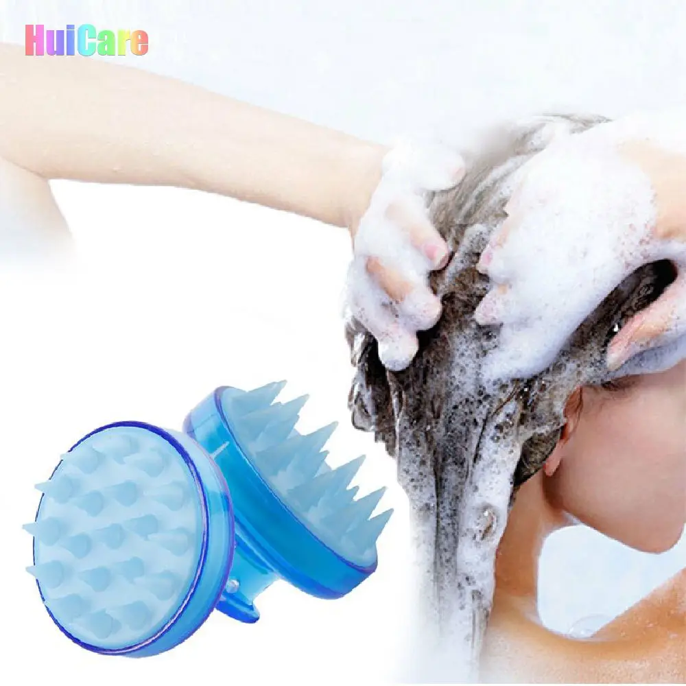 Handheld Silicone Scalp Clean Brush Bath Shower SPA Massage Silicone Head Body Hair Shampoo Brush
