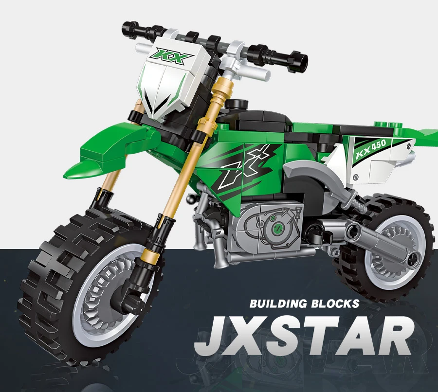 2024 hot selling kids building blocks set assemble cool motorcycle toy kids puzzles educational toy