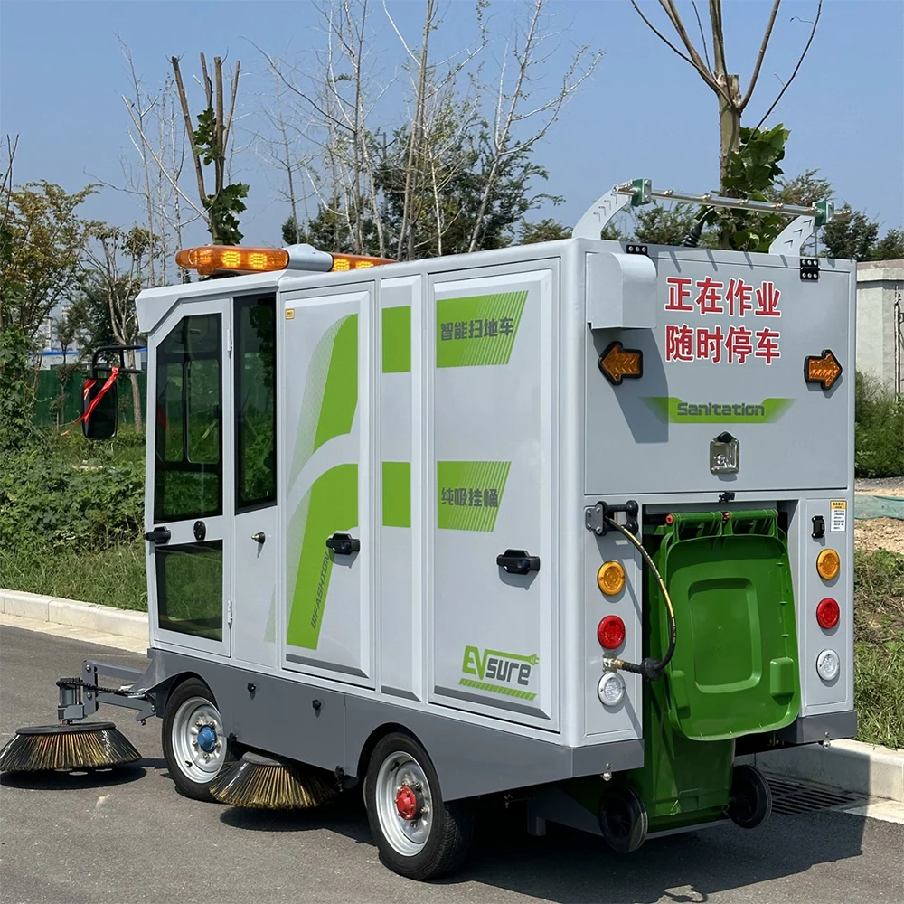 Lithium Battery-Powered Road Sweeper with Vacuum Suction and Quick Replacement for Garbage Bins