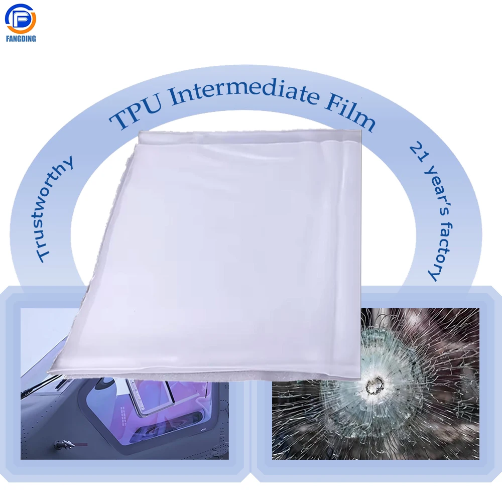 High Visible Light Transmittance and the Lowest Glass Transition Temperature GL450 TPU Intermediate Film for Bulletproof