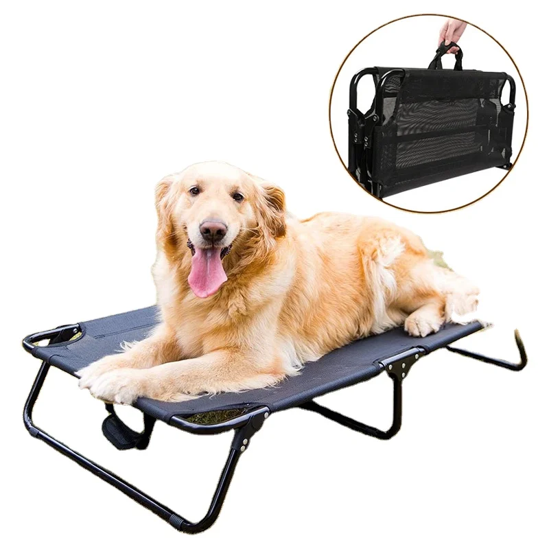 Foldable Raised Dog Bed Elevated Pet Bed with Washable & Breathable Mesh Portable Outdoor Cooling Pet Cot Bed