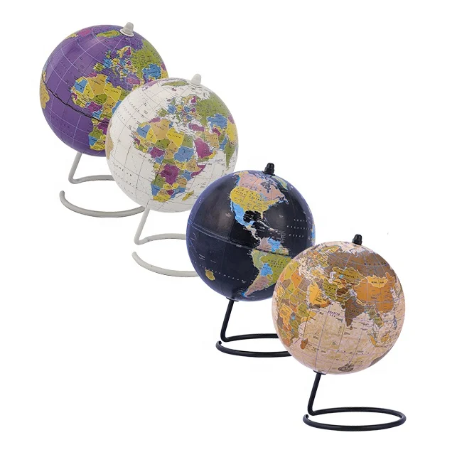 Unique Eco-friendly Paper World Globe Antique Desktop Globe with Metal Stand