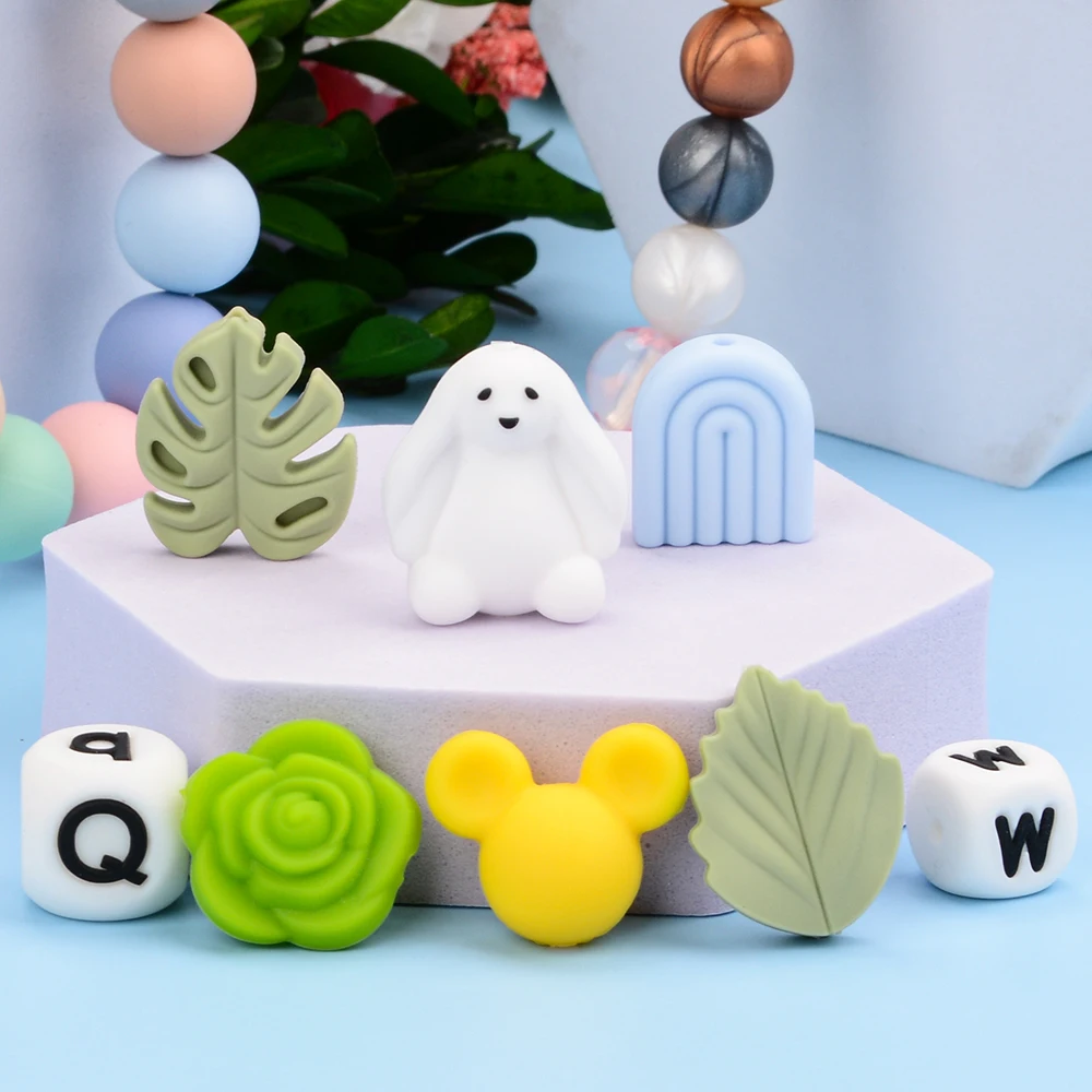 Wholesale Low Moq Silicone Baby Teething Beads New Opal Round Silicone Beads 15mm Bulk Food Grade Silicone Beads For Pacifier