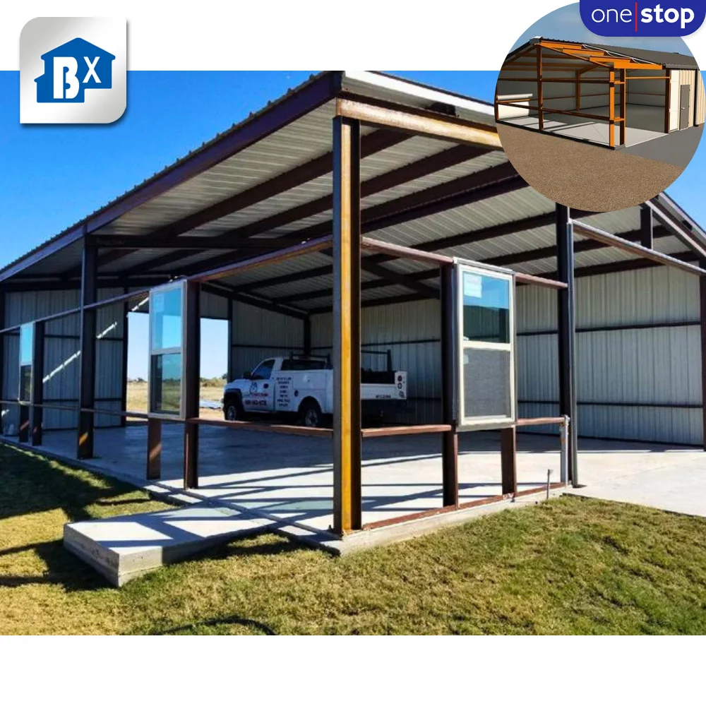 ONE-STOP Service 20x40 / 40x60 /50x100 Metal Building - Steel Structure 1000 Square Meter Warehouse Barn Building Prefabricated