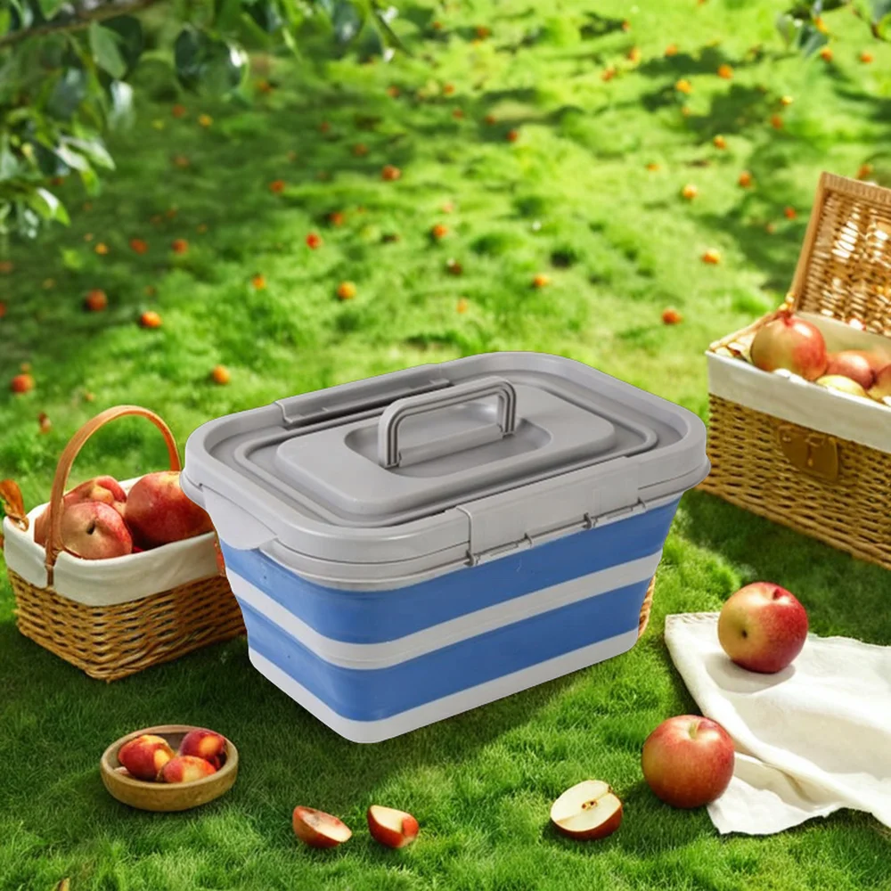 Customizable Color and Logo Collapsible Plastic Folding laundry basket with lid Home Organizer