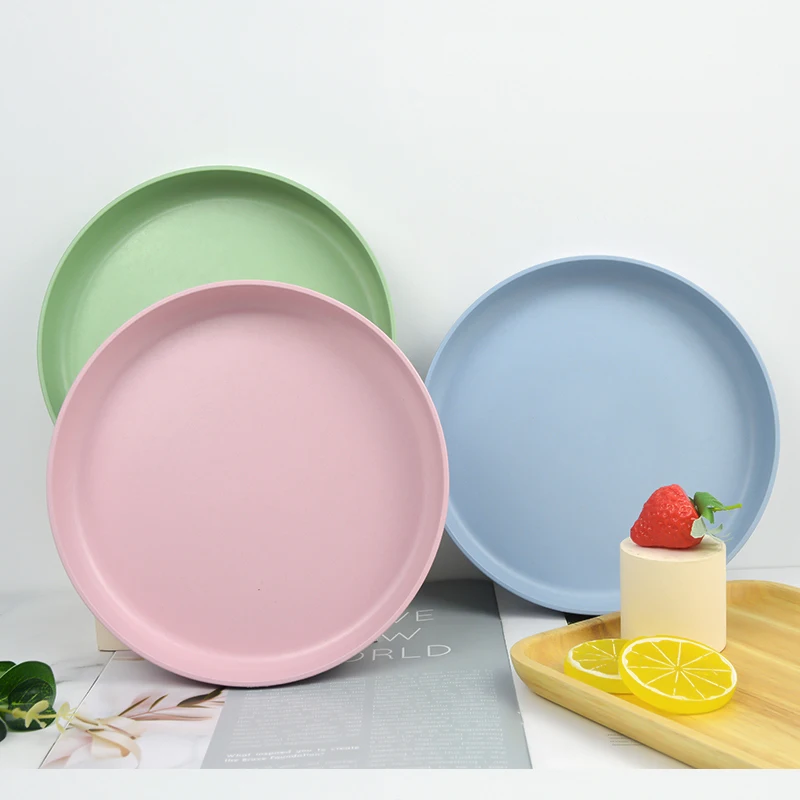 Modern wheat straw Dinnerware Large Microwave Safe  High Edge charger Plates