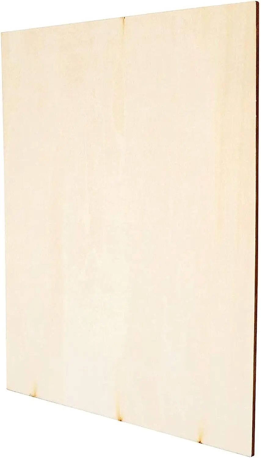 cheap price laser engraving unfinished wooden thin basswood sheets, wood squares for crafts wood burning diy model making