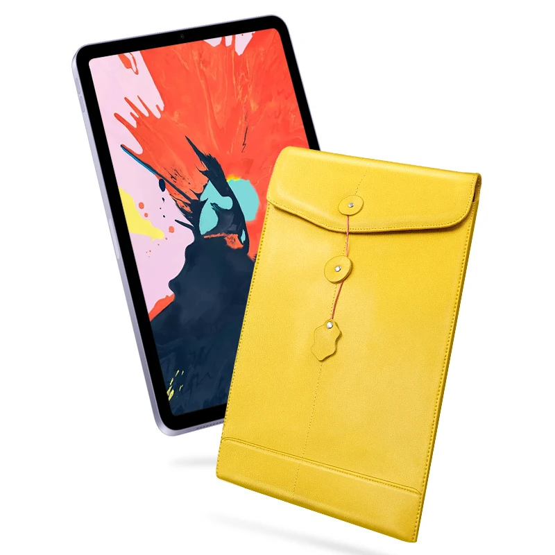 New design custom logo soft logo leather thin case tablet sleeve laptop sleeve  bag