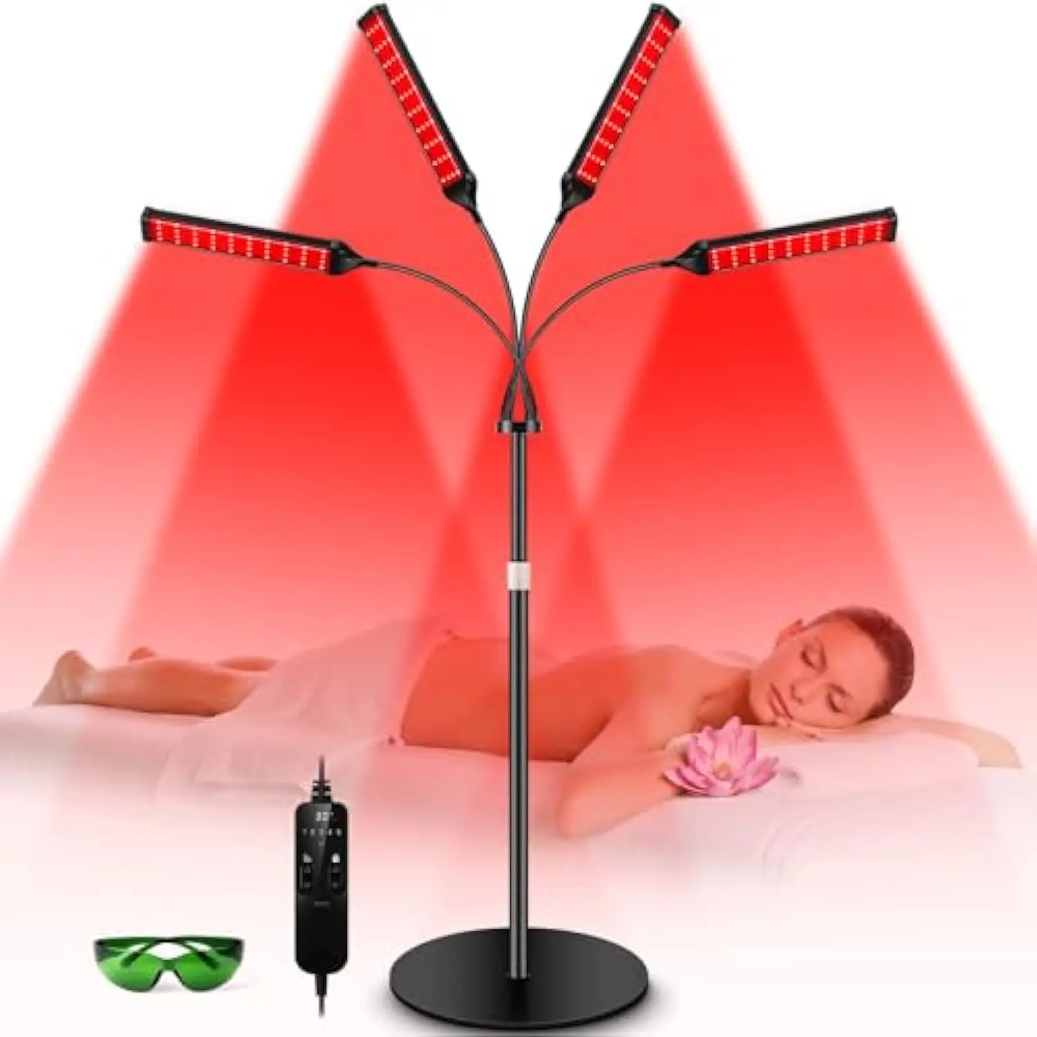 Viconor Special Red Light Therapy Lamp-4 Light Board Heads Promote Cell Health For Full Body Beauty Center Home Clinic Use