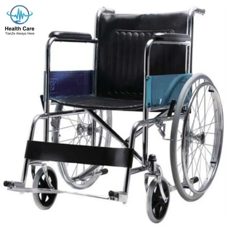 TZ809 Standard Economic Folding Lightweight Manual Steel Wheelchair For Adult Elderly wheel chair manual wheelchair
