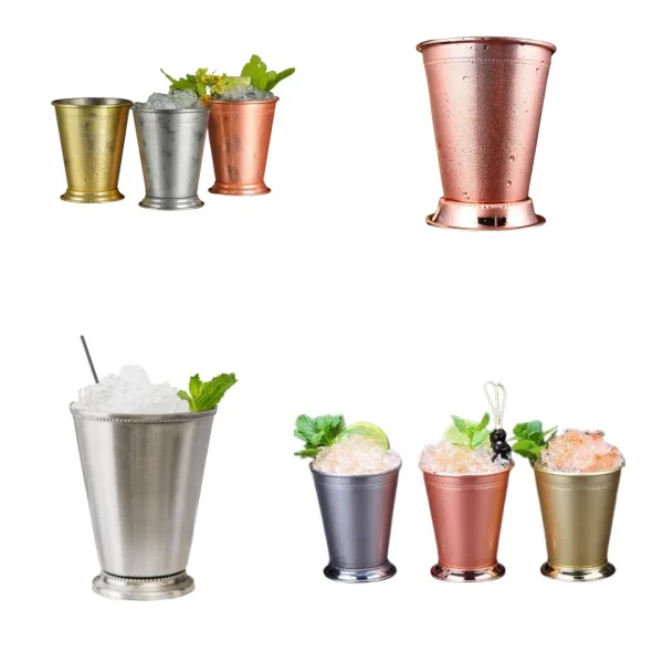 Silver Gold Copper Customized Bar Accessories Top Selling Solid 100% Pure Copper Mint Julep Cup