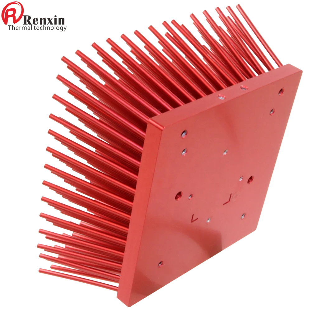 Anodized aluminum heatsink led lights heat sink pin fin heatsink For cxb3590 led grow Lights heat dissipation