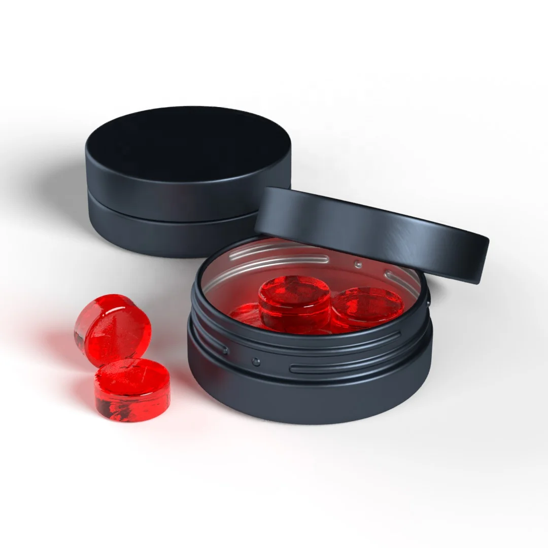 Customized Food Grade Round Child Resistant Tin Jars Box For Chocolate Gummies Metal Cans Sweets Packaging Cr Tin With Screw Lid