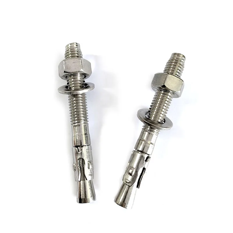 304 316 Stainless Steel Wedge Anchor Bolt 1/2 Mechanical Thread Expansion Stud Anchor For Concrete