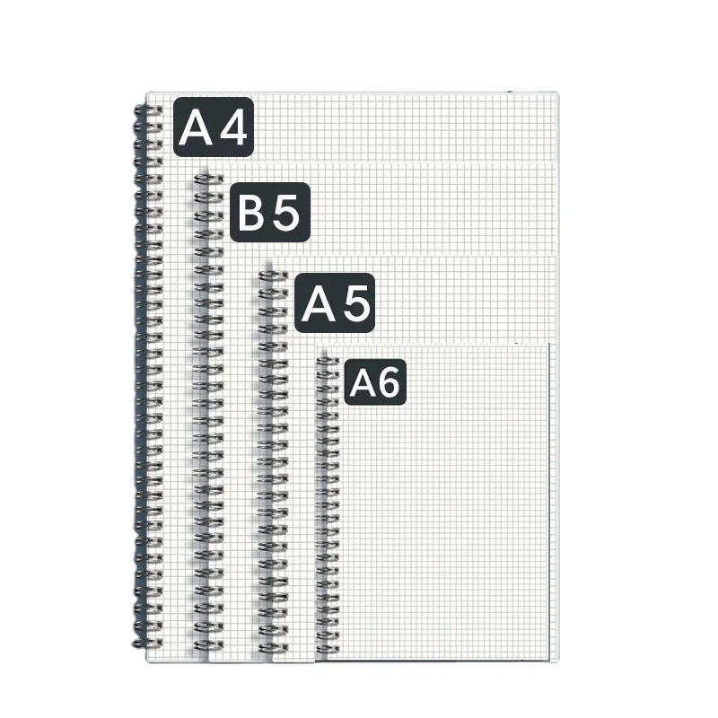 Wholesale Transparent Journal Hardcover Planner Notebook School Supplies A4 Sprial Notebook