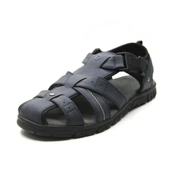 2022 New outdoor beach pu leather chappals mens fashion sandals for man closed toe