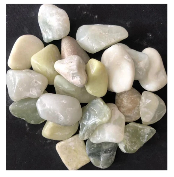 cheap price snow white natural tumble stone pebbles for garden decorations