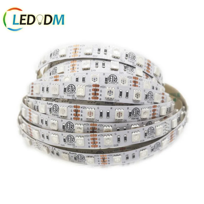 Epistar чип RGB лента освещения 5050 12V 24V 5M/катушка для внутреннего и наружного украшения CE ROHS ETL