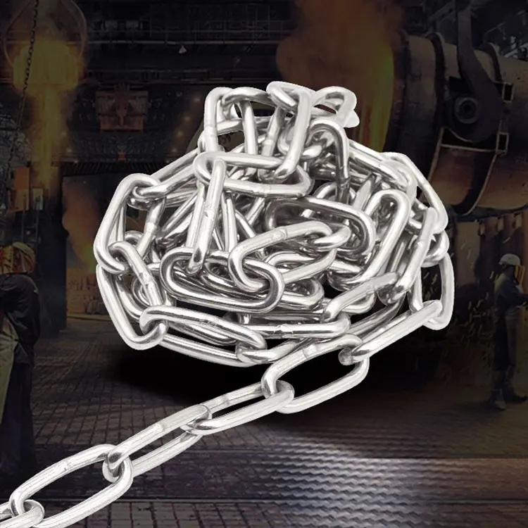 Supply 304 G80 G60 Stainless Steel Link Chain Heavy Duty Black Industrial welded chain Link