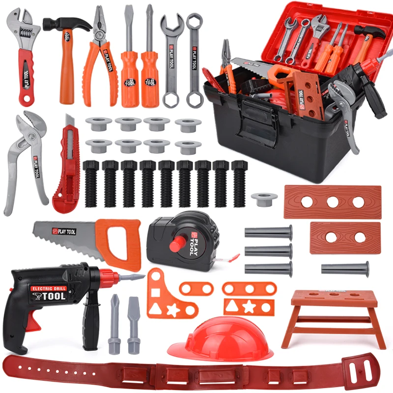 Прямая поставка с фабрики, имитация инструмента, роллер, отвертка, гаечный ключ, детский игровой ящик для инструментов, набор игрушек