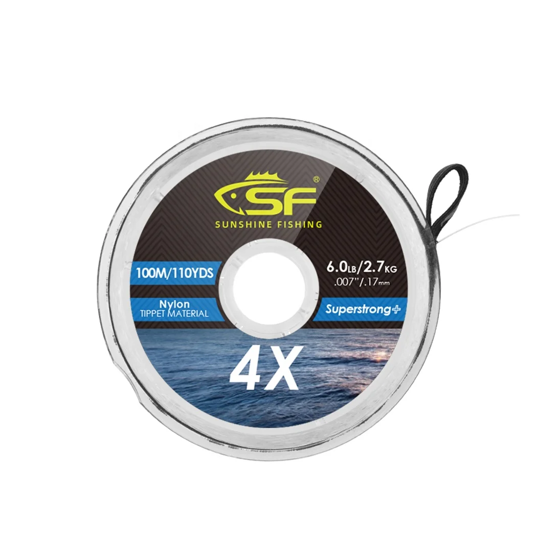 Clear Nylon Tippet Line Fly Fishing Tippets Leaders Trout 4X 100m