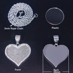 Custom Memory Photo Hip Hop Jewelry Micro Pave AAAAA CZ Medallions Picture Pendant Necklace