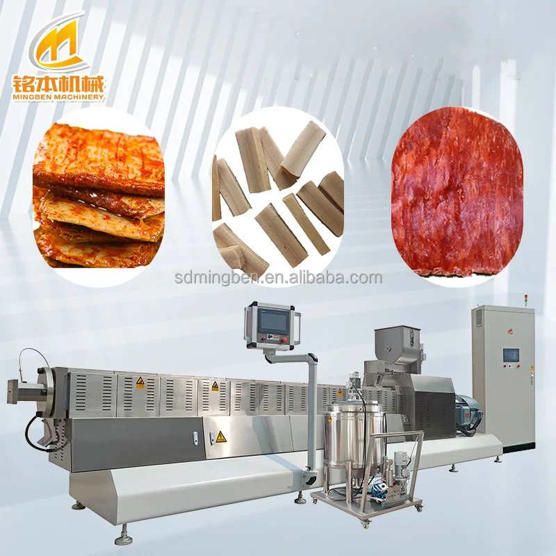 New Technical Automatic TVP Textured Soy Protein Making Machine Texture Soya Protein Production Line