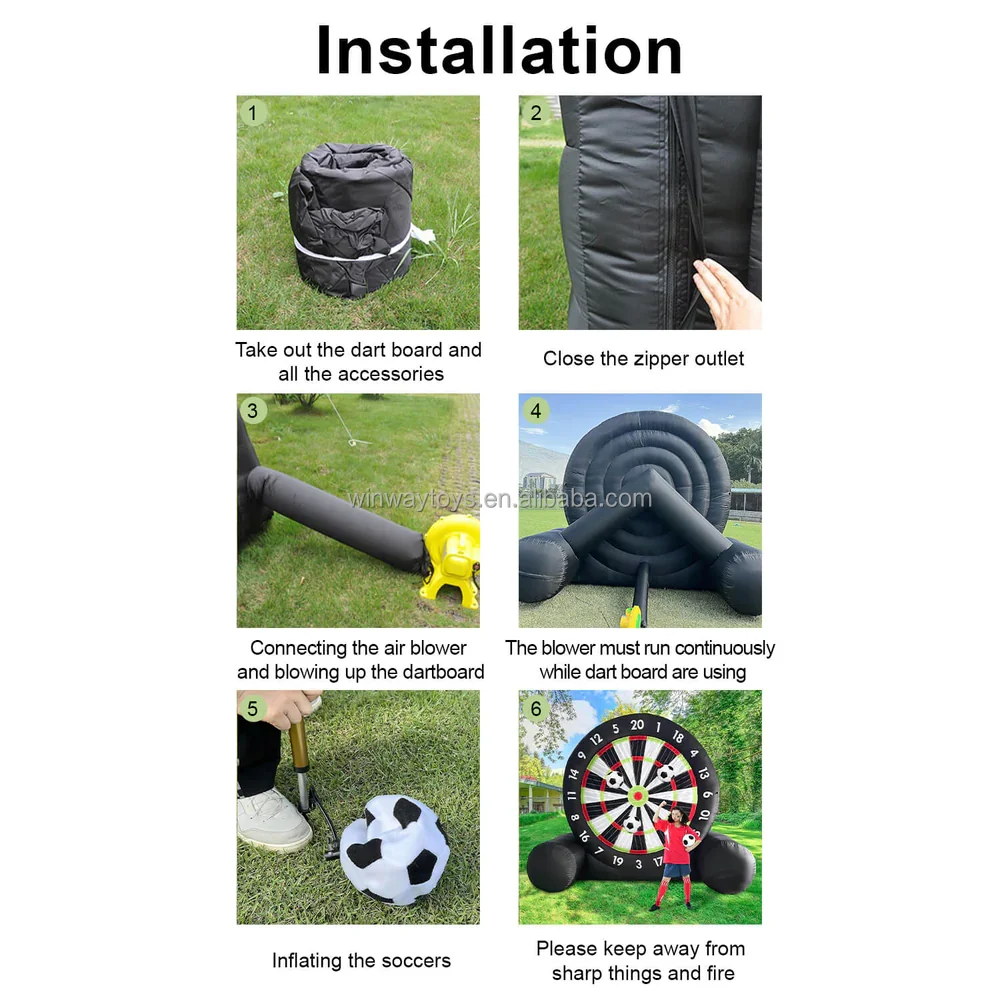 Commercial strong PVC custom Inflatable Soccer Dart Game for outdoor interactive inflatable game