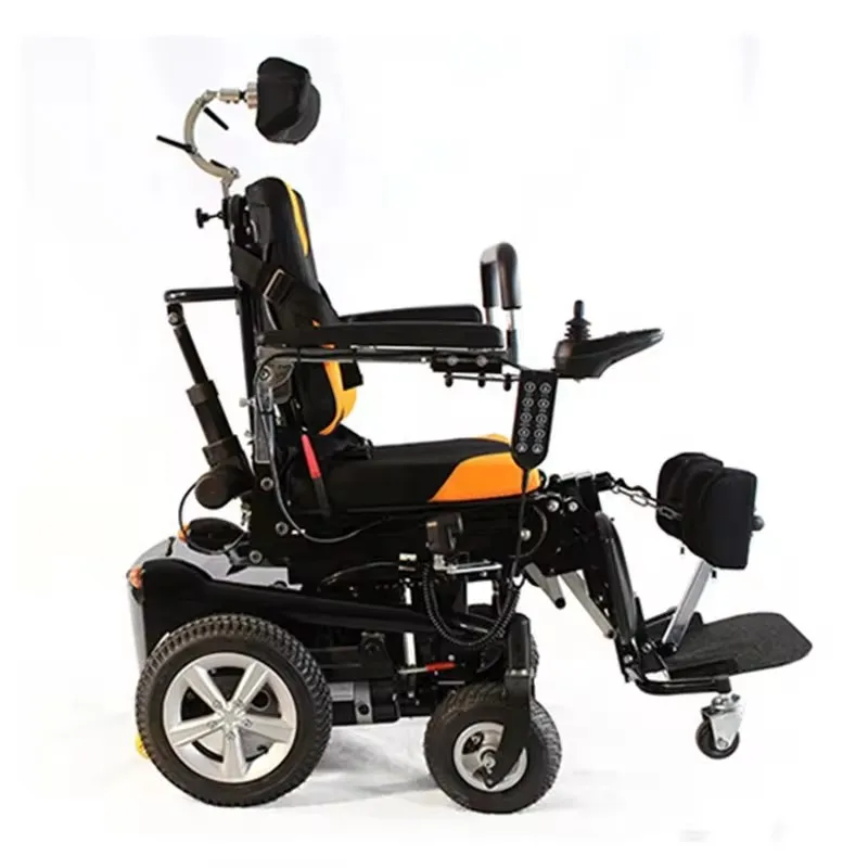 High Quality Power Standing Up Wheelchair For Handicapped Brushless Motor Electric Wheel Chair