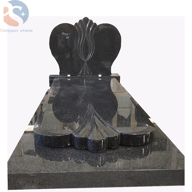 Chinese Cheap price  Black Marble Tombstone G654 beautiful granite  Fujian Black European Style design