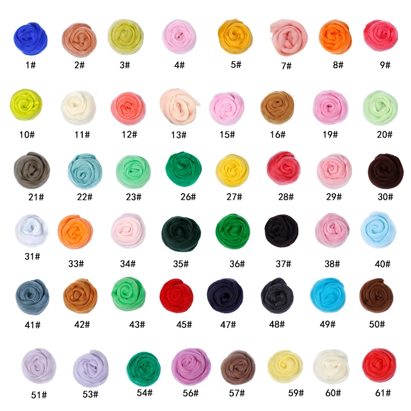 100g Per Bag 87 Colors Are Optional Wet Felting Wool Needle Felting Wool