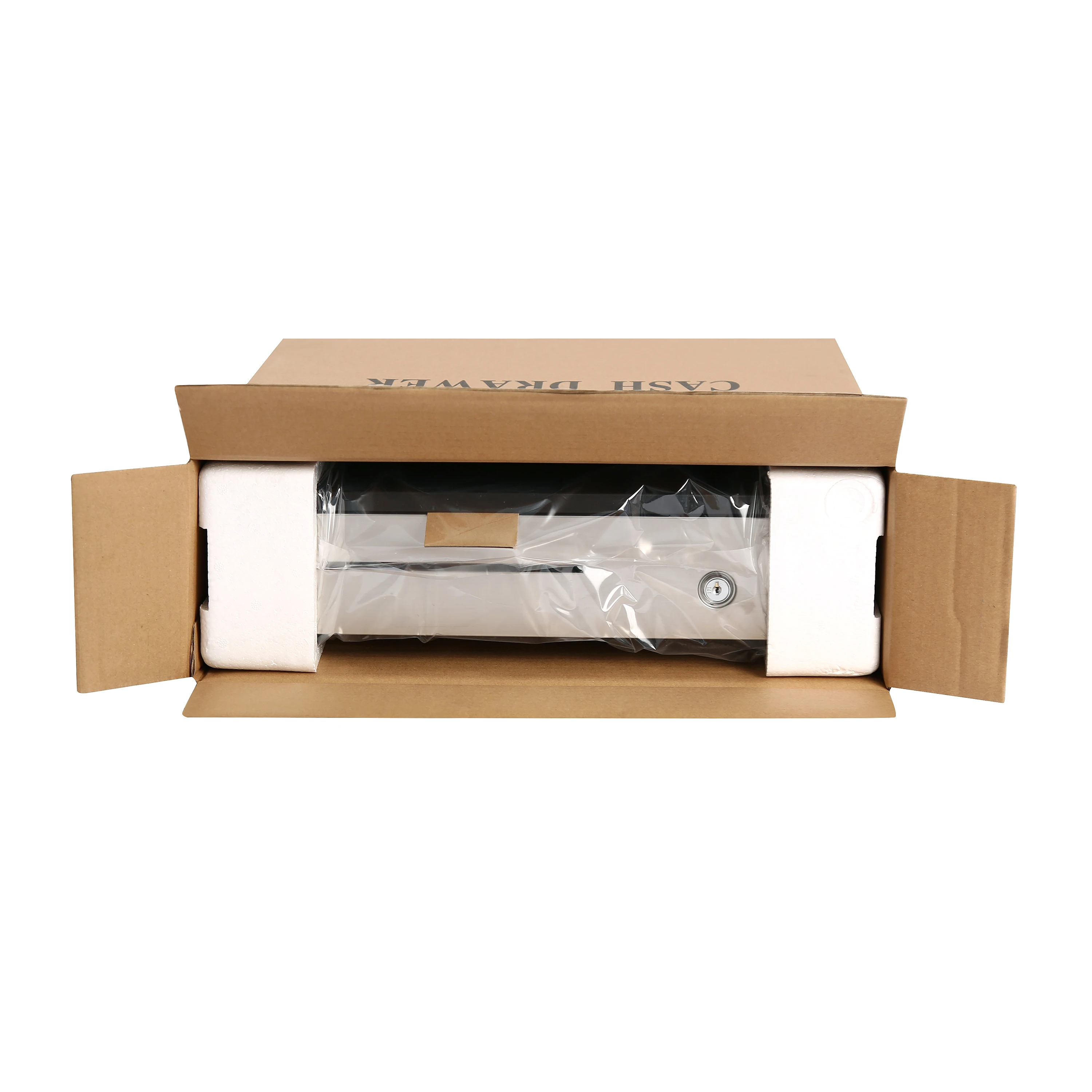 Cash Drawer Pos Systems Cashbox Electronic Cash Drawer 12V/24V Double Cheque Slots manual Cash Drawer