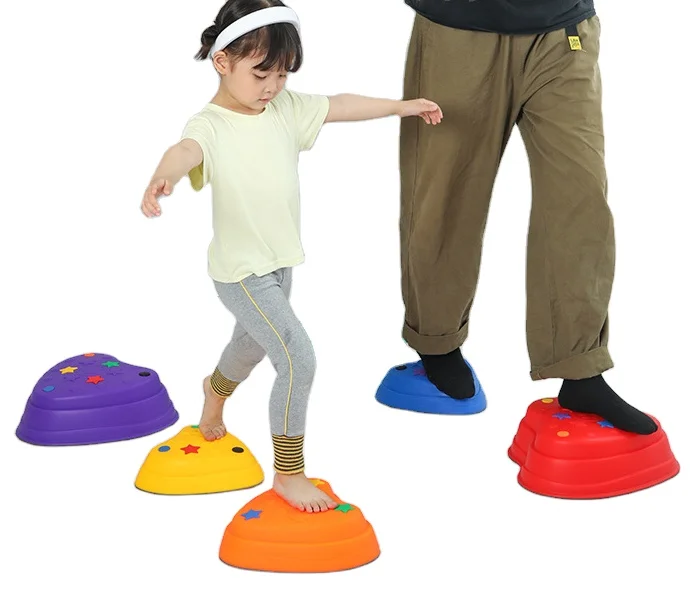 
Los pasos de Paso 6 PCS Non-Slip Rubber River Blocks 3 Colors 3 Sizes River Blocks Balance Stepping Stones For Kids 