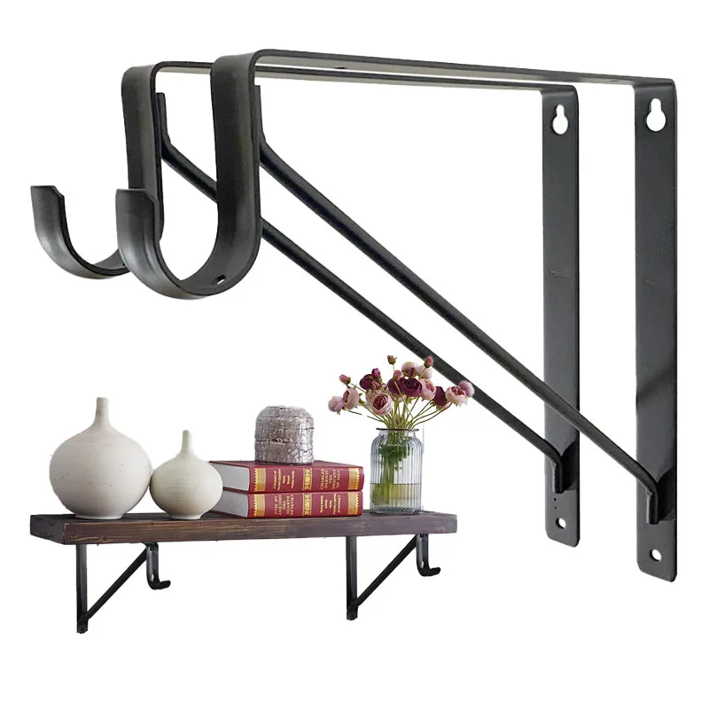 Heavy Duty Closet Hanger Shelf Rod Brackets Triangle Wall Mounted Rear Cleat Strip Adjustable Closet Shelving Support bracket